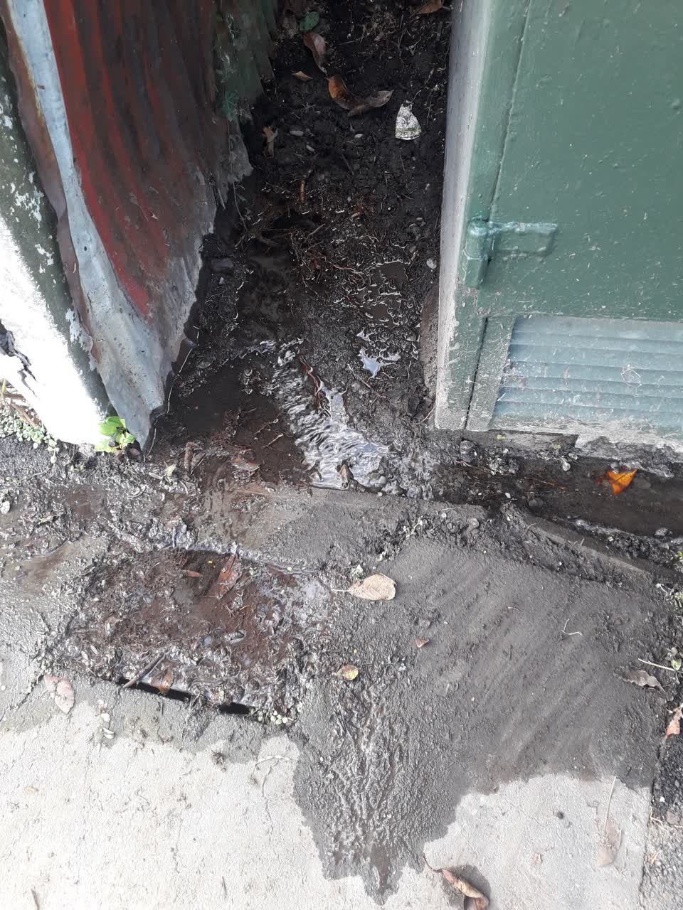 The photograph attached to this water leak report
