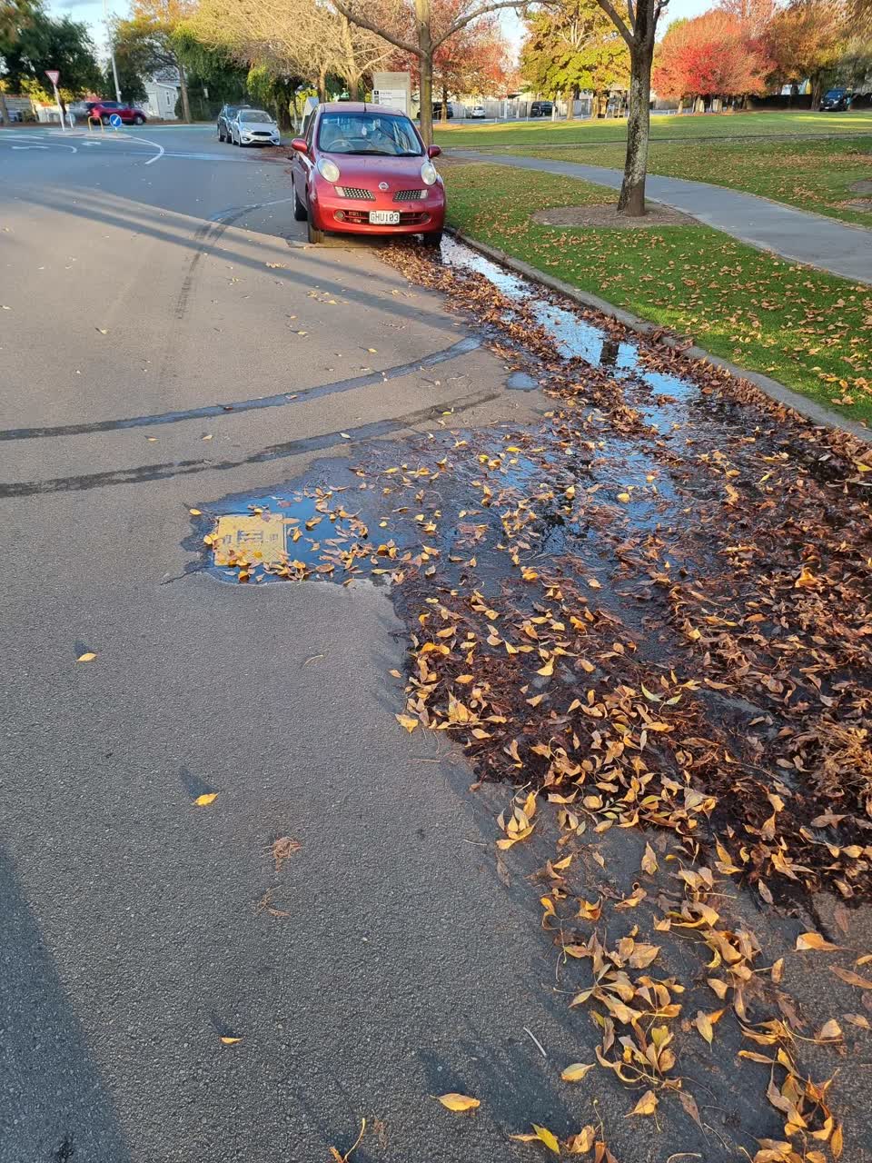The photograph attached to this water leak report