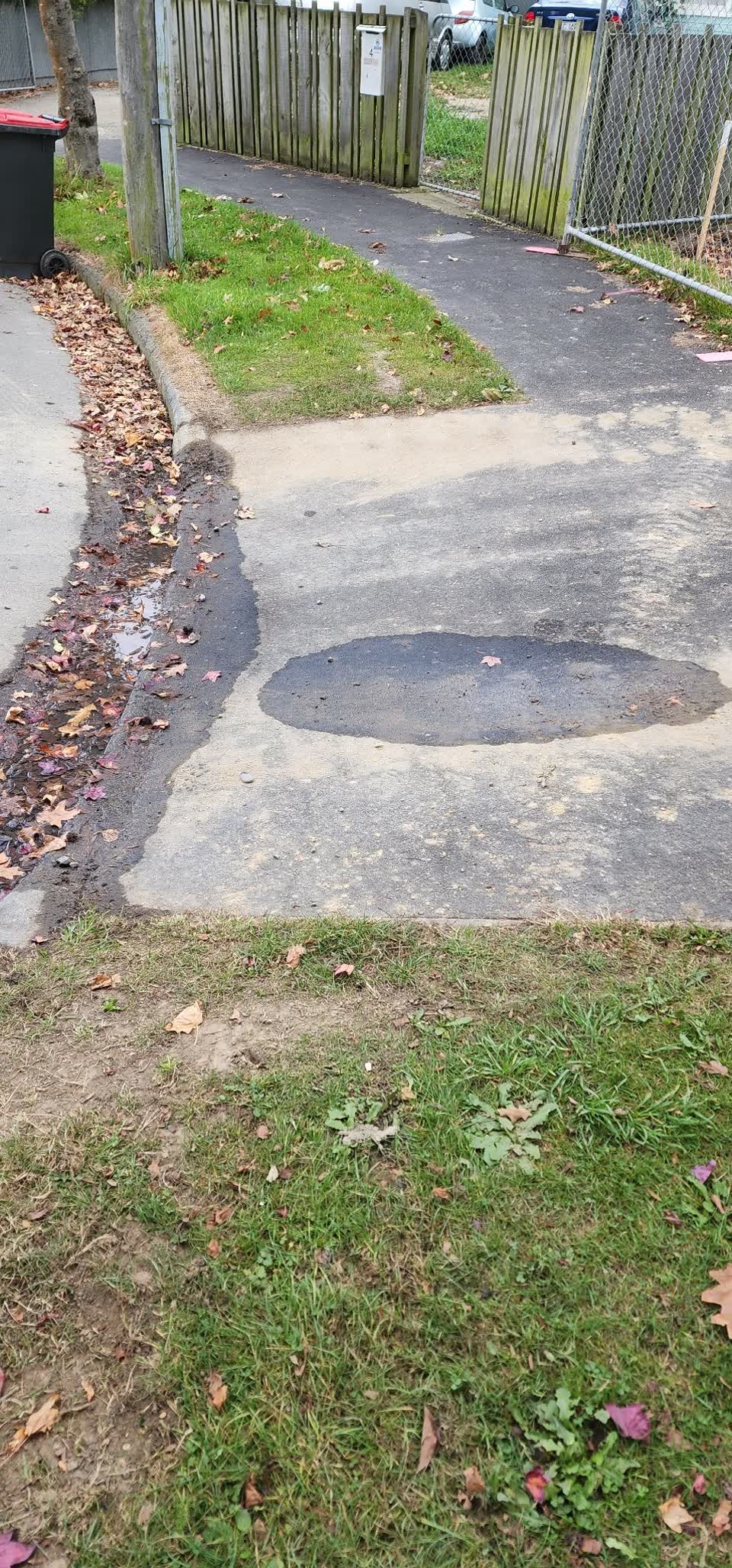 The photograph attached to this water leak report