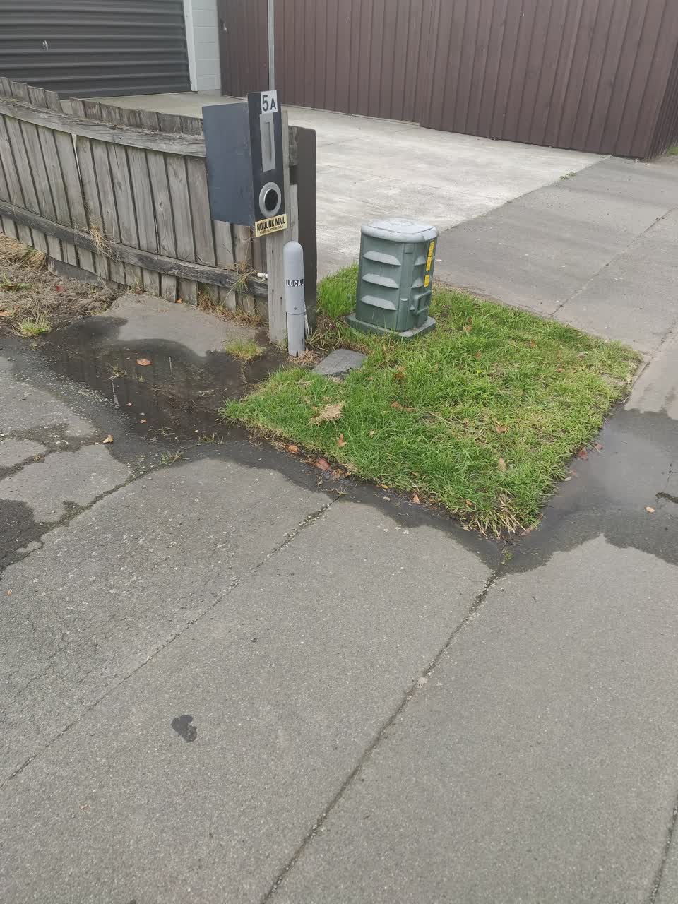 The photograph attached to this water leak report