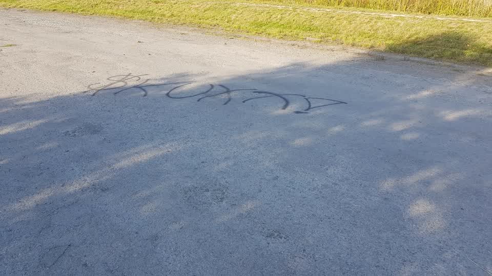 The photograph attached to this graffiti report