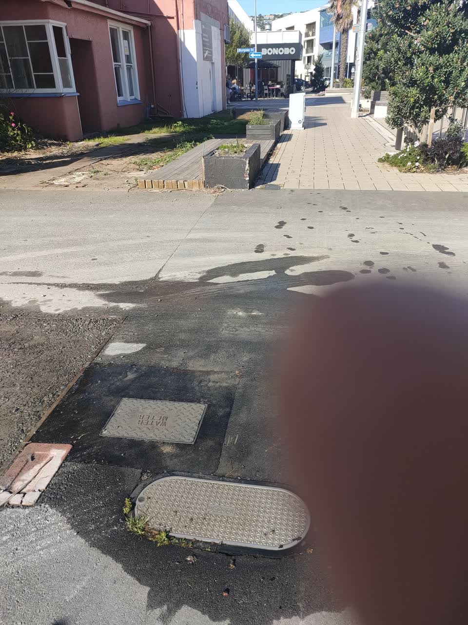 The photograph attached to this water leak report