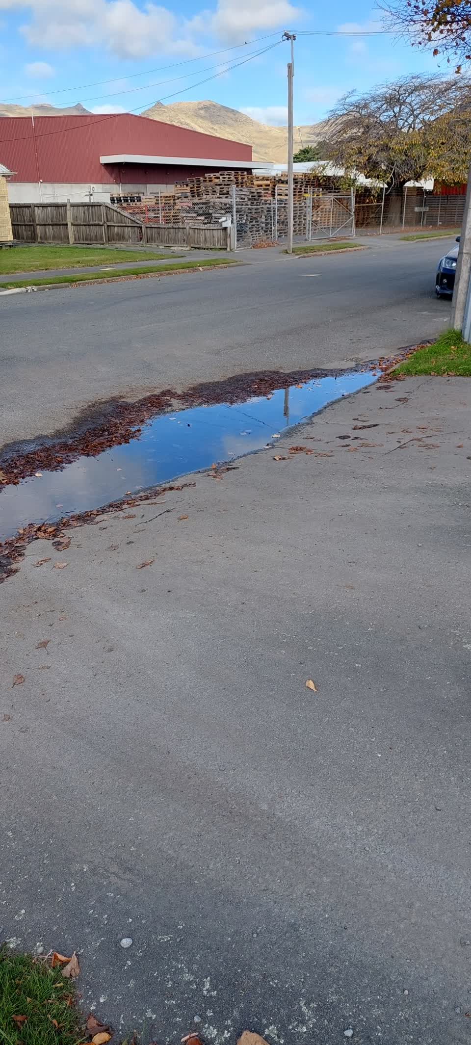 The photograph attached to this water leak report