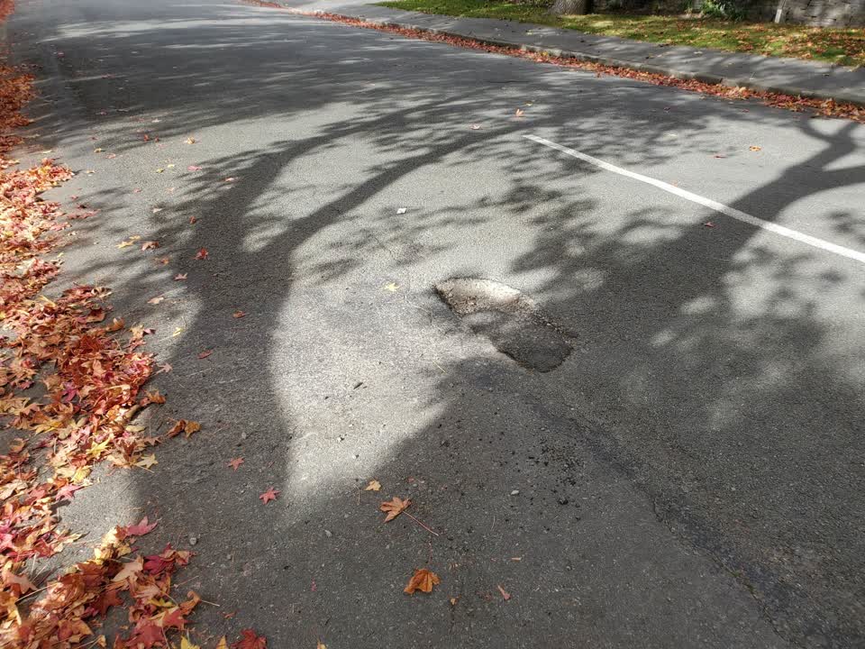The photograph attached to this roading/streets report