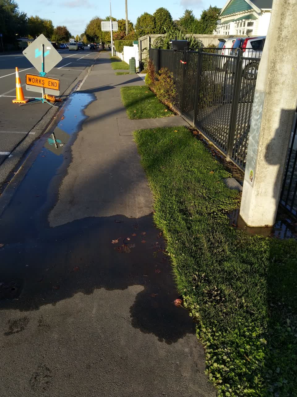 The photograph attached to this water leak report