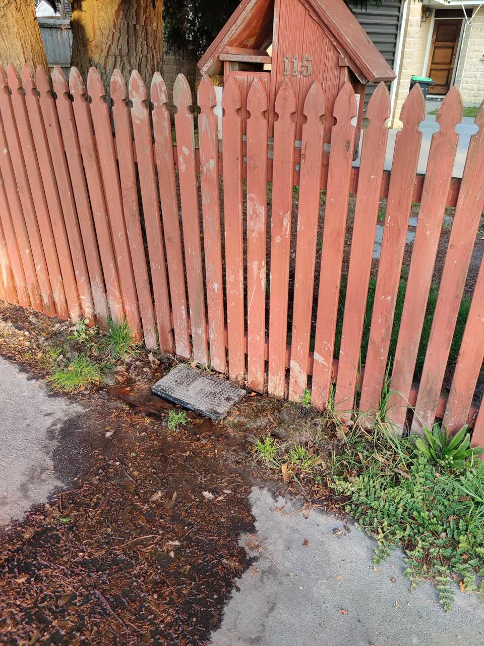 The photograph attached to this water leak report