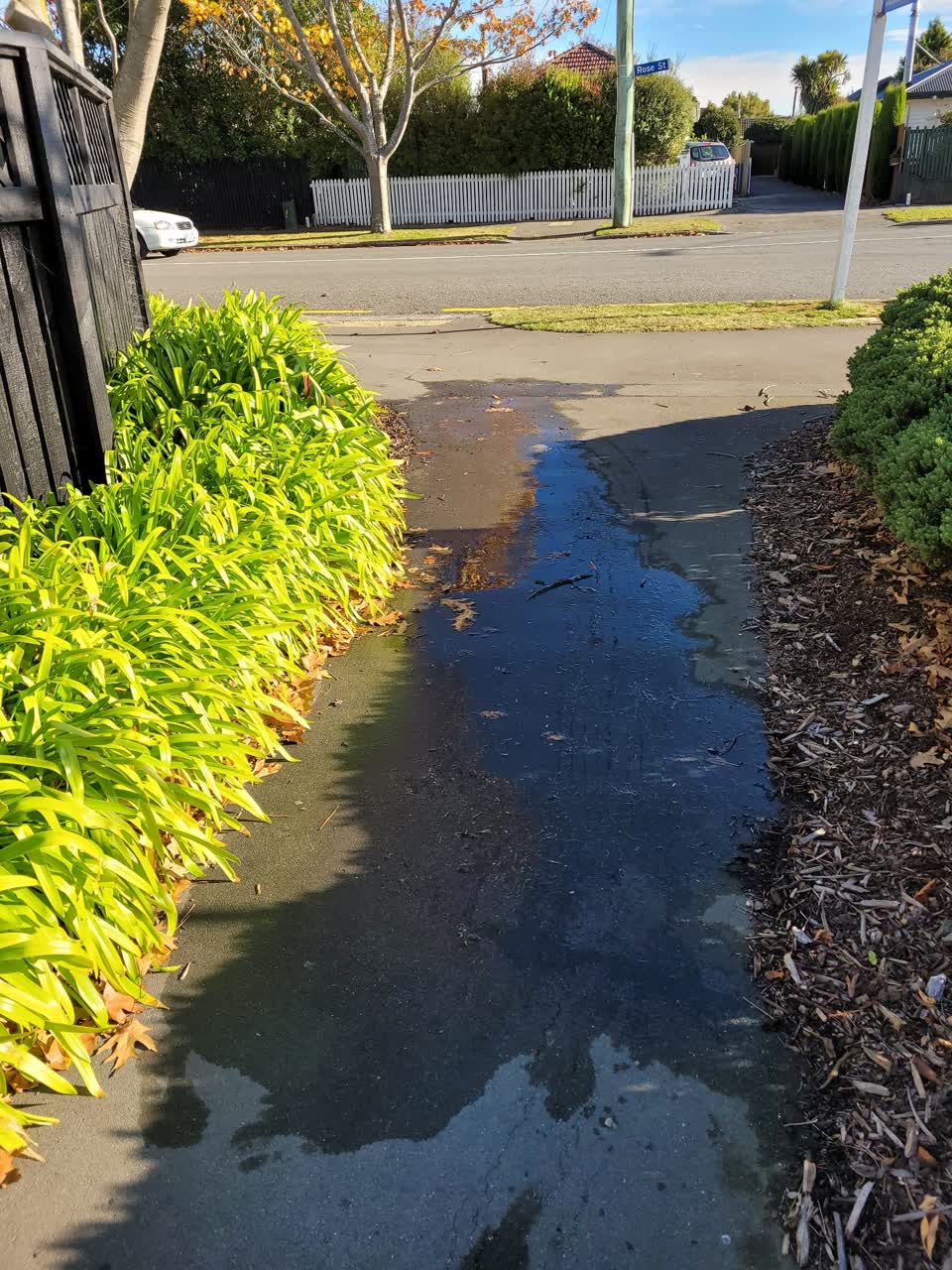 The photograph attached to this water leak report