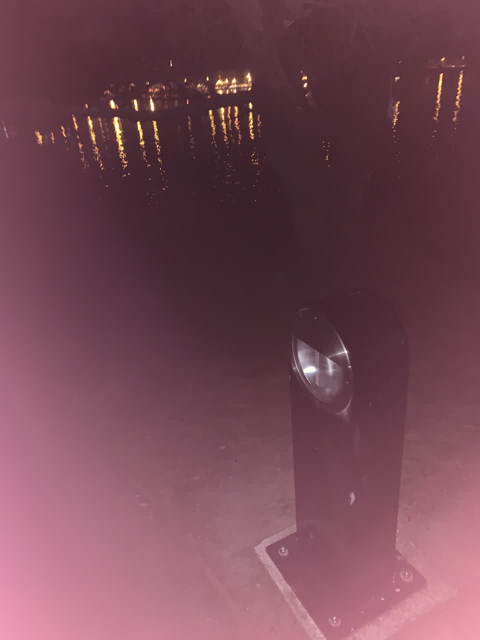 The photograph attached to this street light outage report
