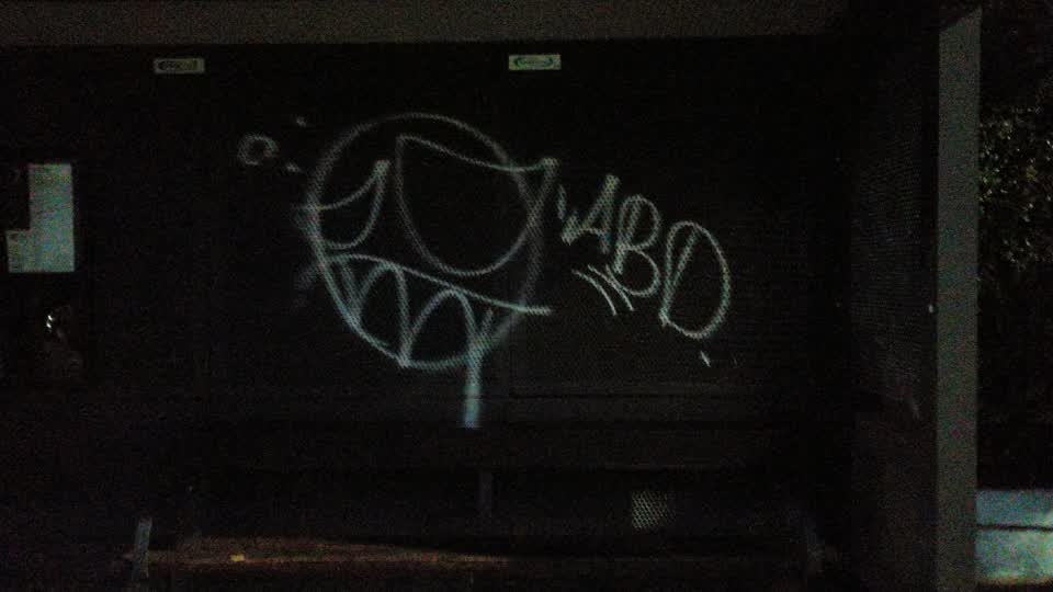 The photograph attached to this graffiti report