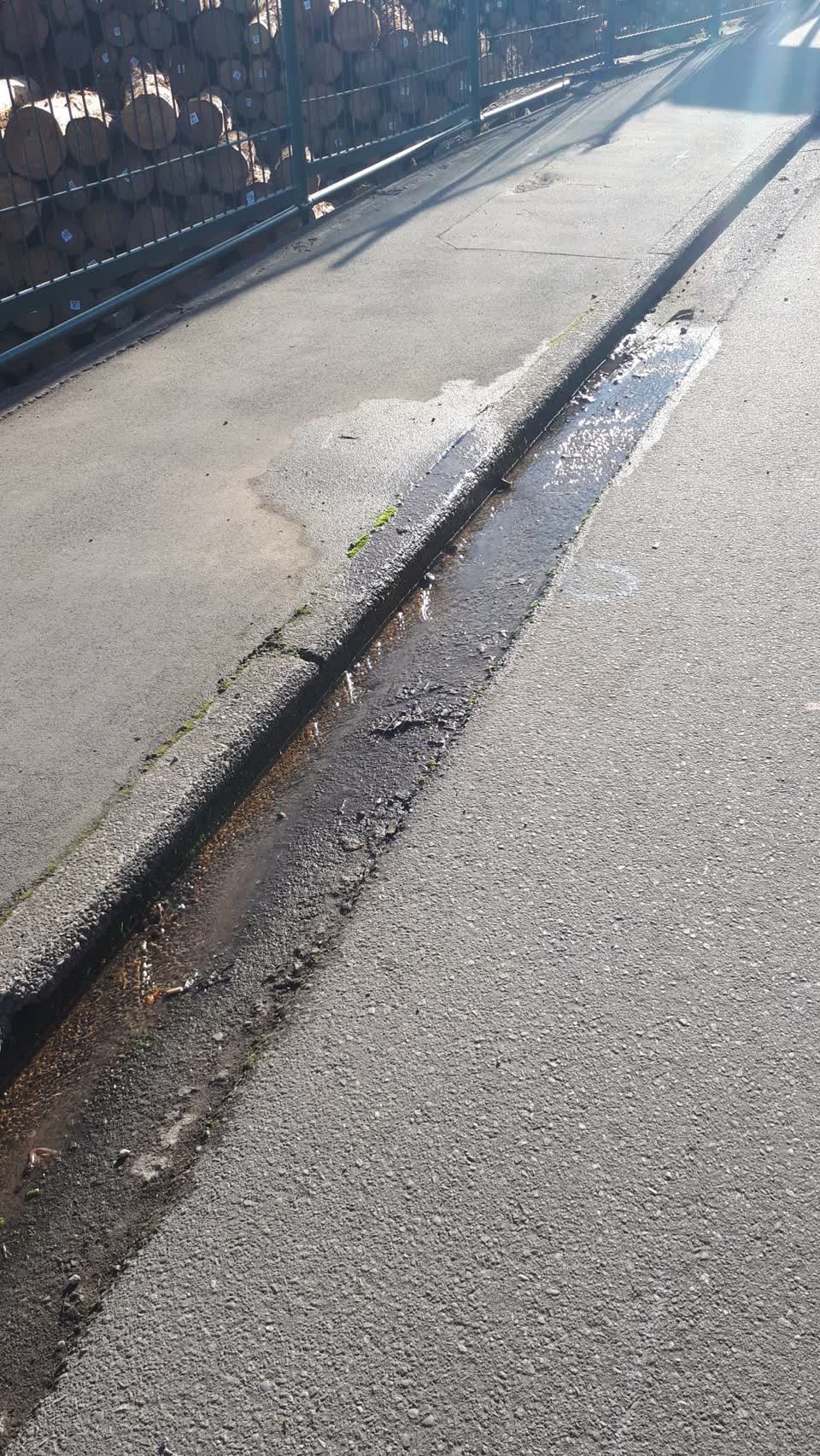 The photograph attached to this water leak report