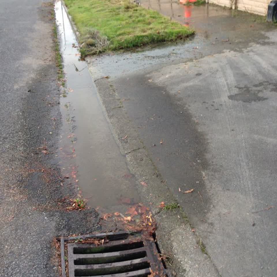 The photograph attached to this water leak report