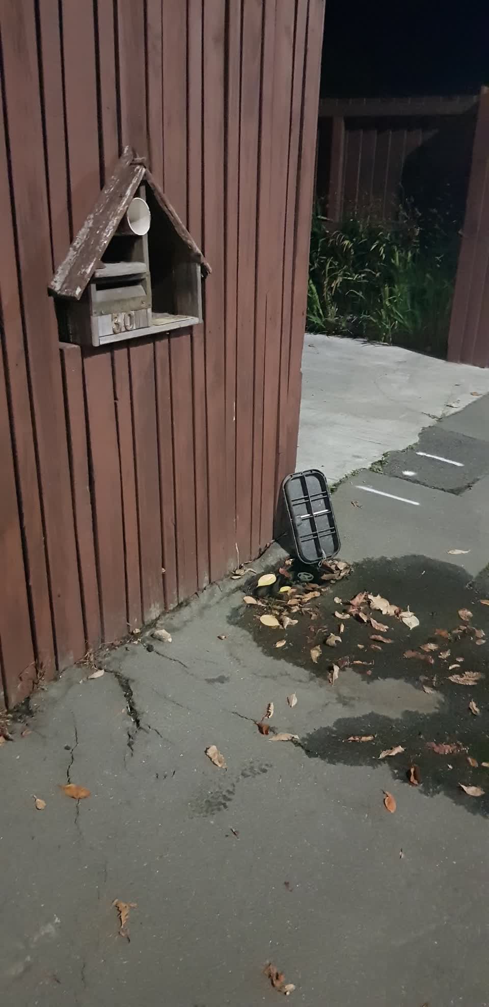 The photograph attached to this water leak report