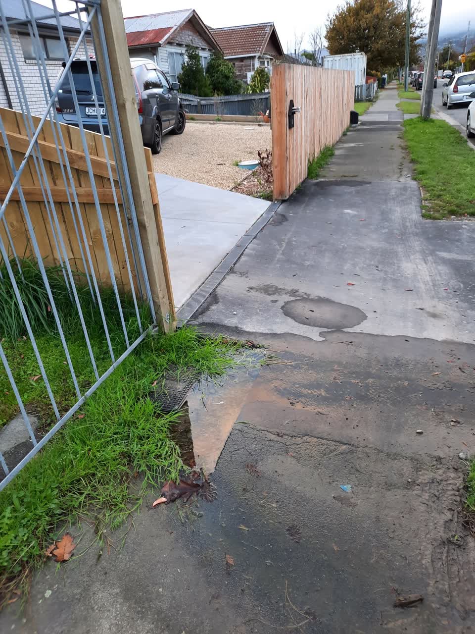 The photograph attached to this water leak report