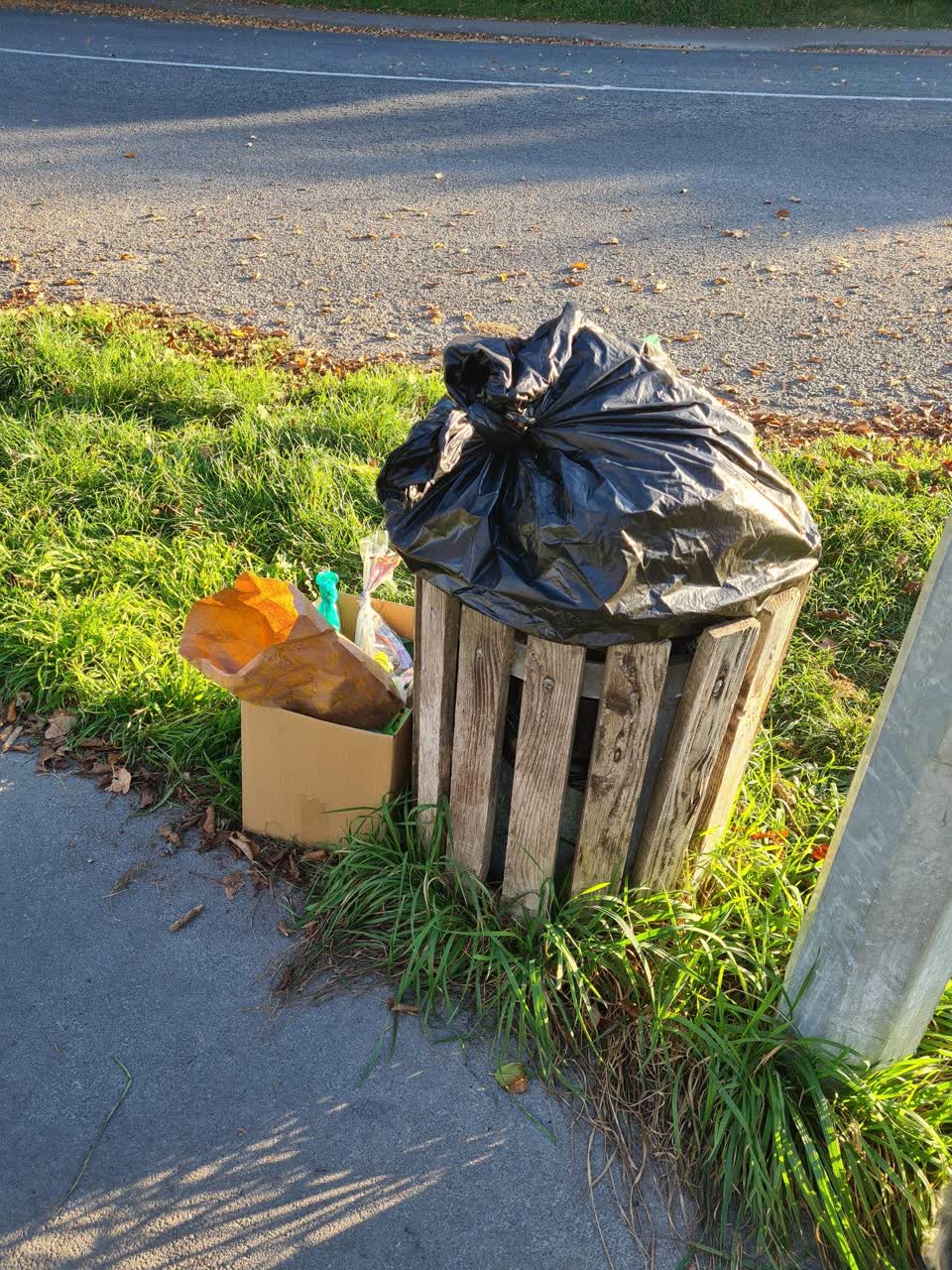 The photograph attached to this rubbish/recycling report