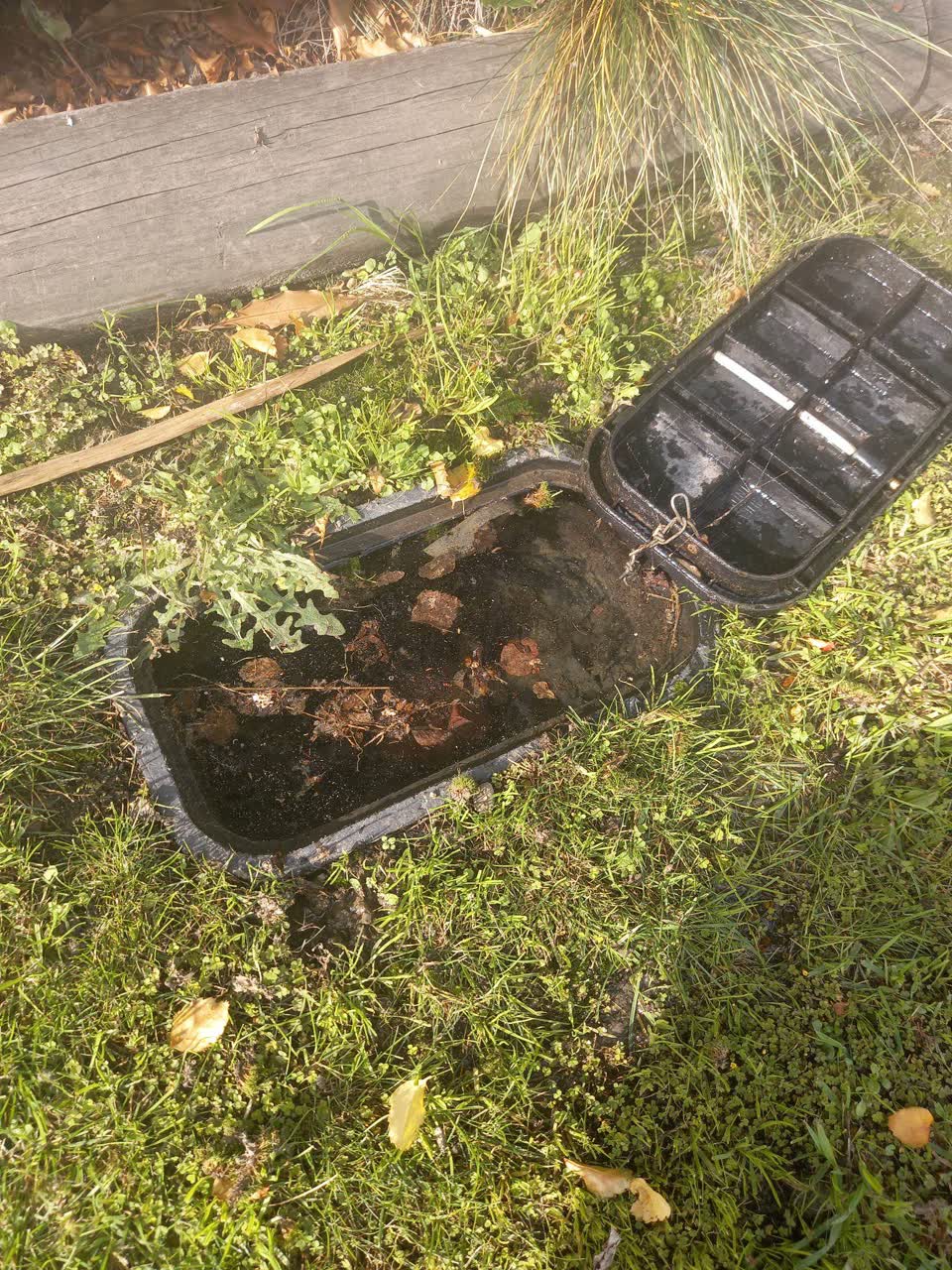 The photograph attached to this water leak report