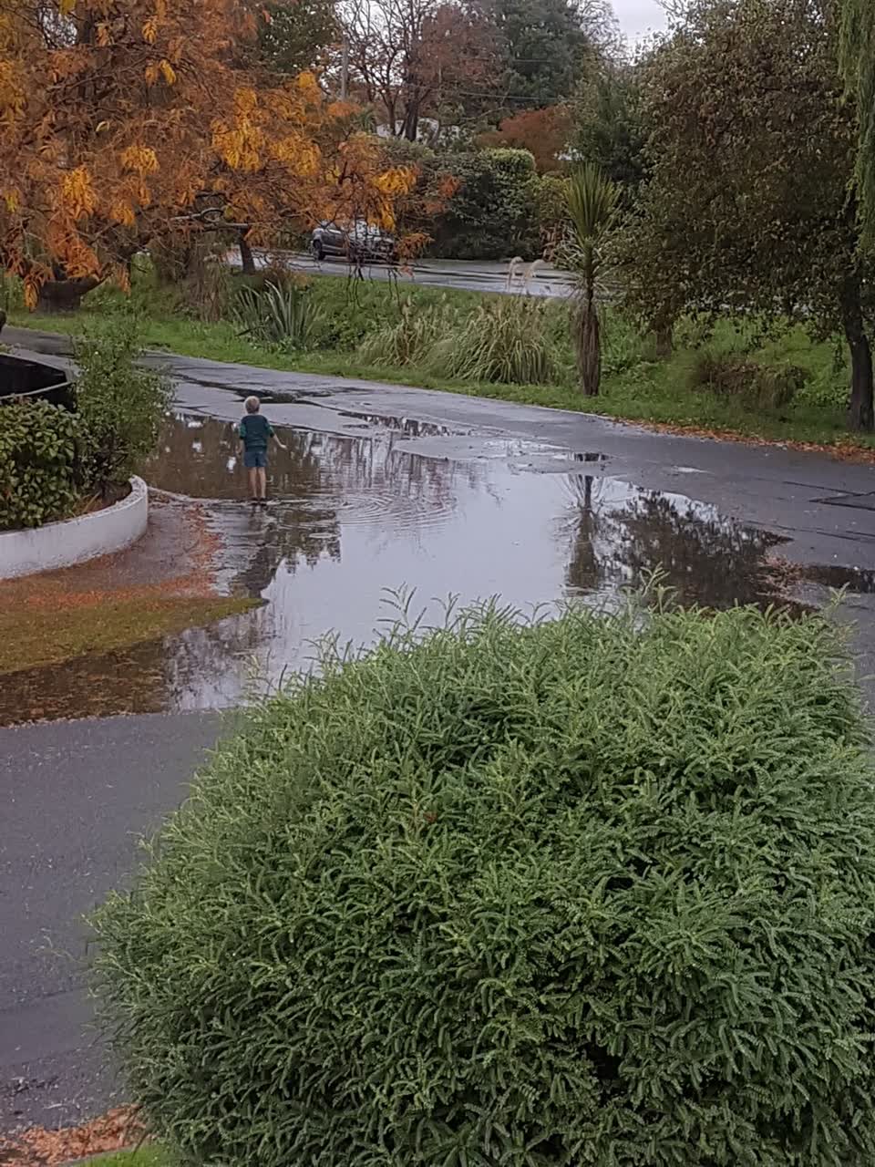 The photograph attached to this flooding report