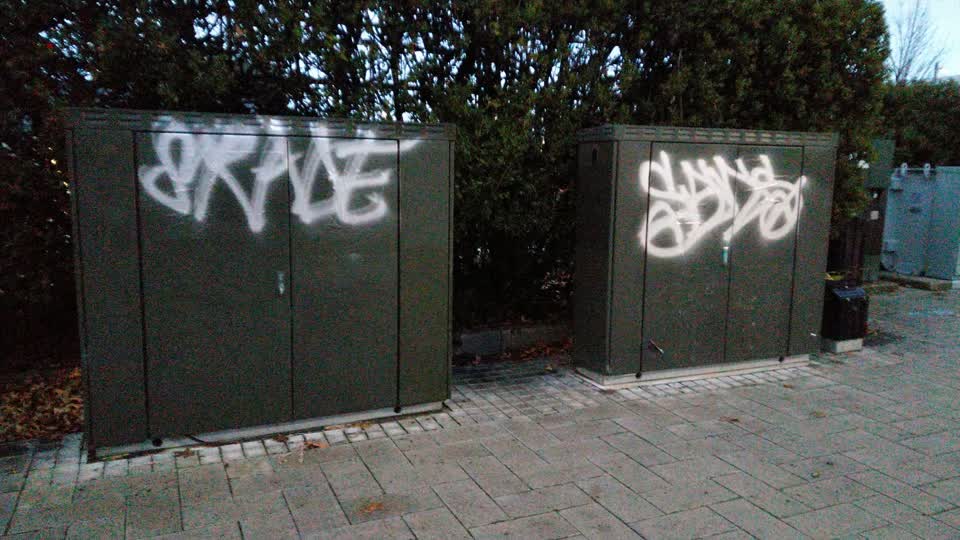 The photograph attached to this graffiti report