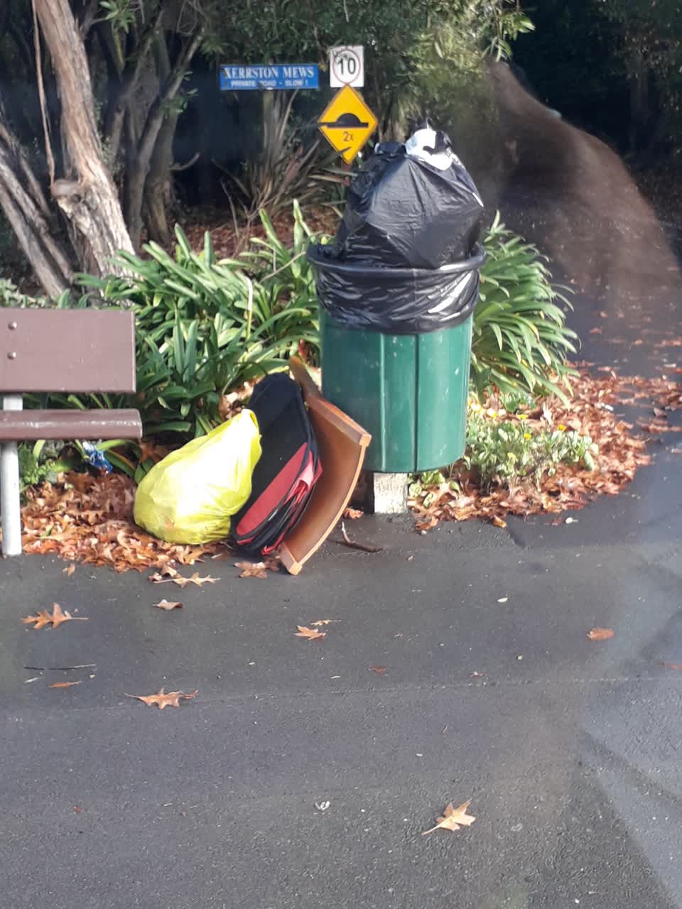 The photograph attached to this rubbish/recycling report