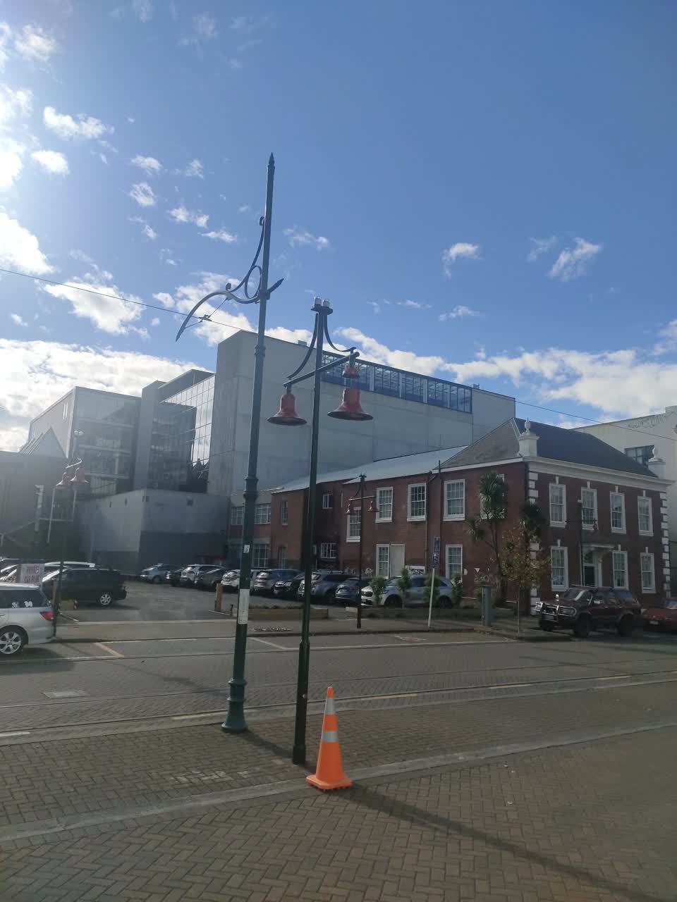 The photograph attached to this street light outage report