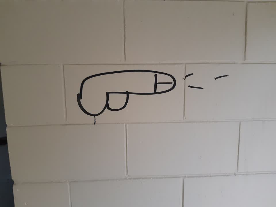 The photograph attached to this graffiti report