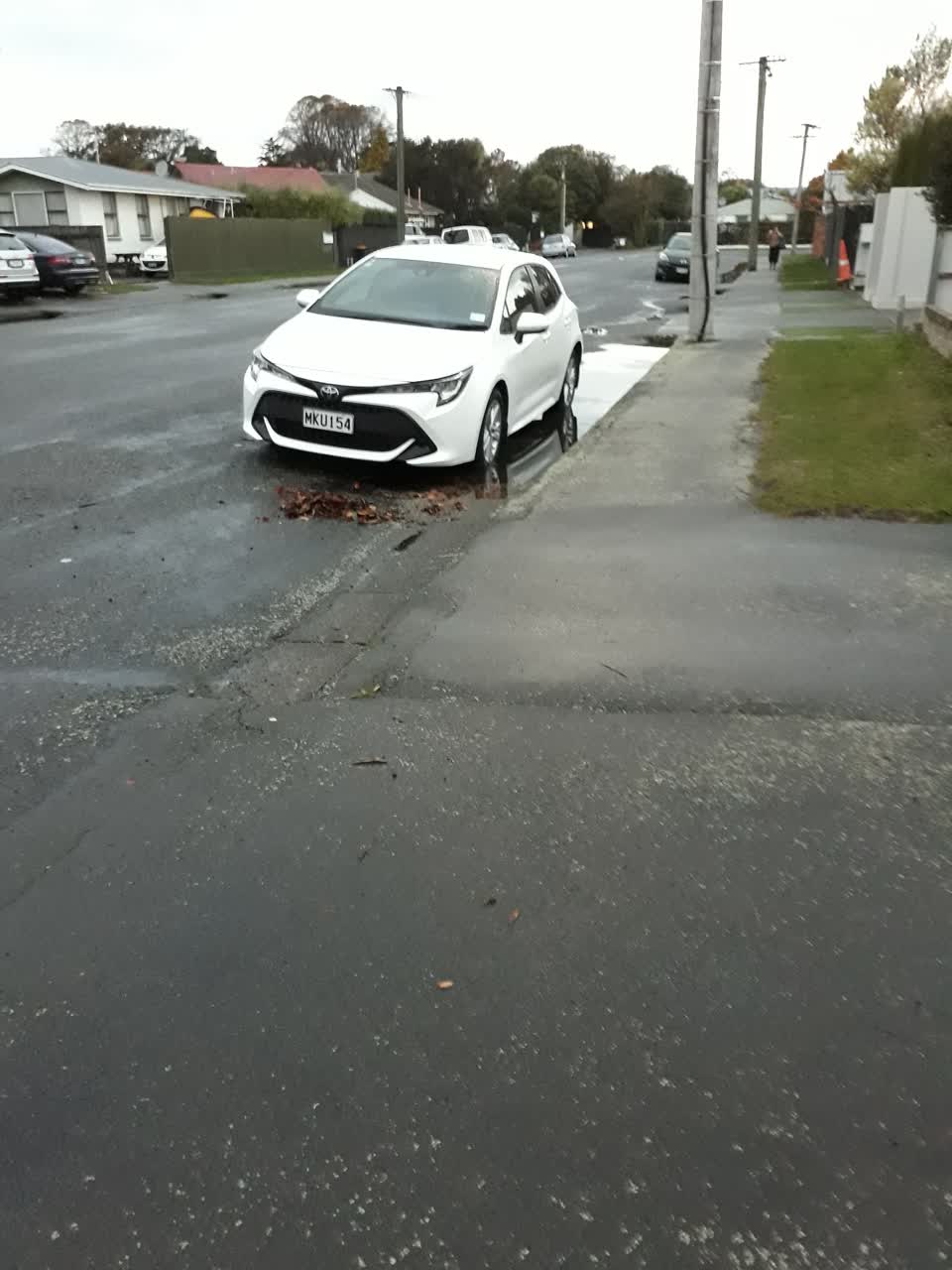 The photograph attached to this flooding report
