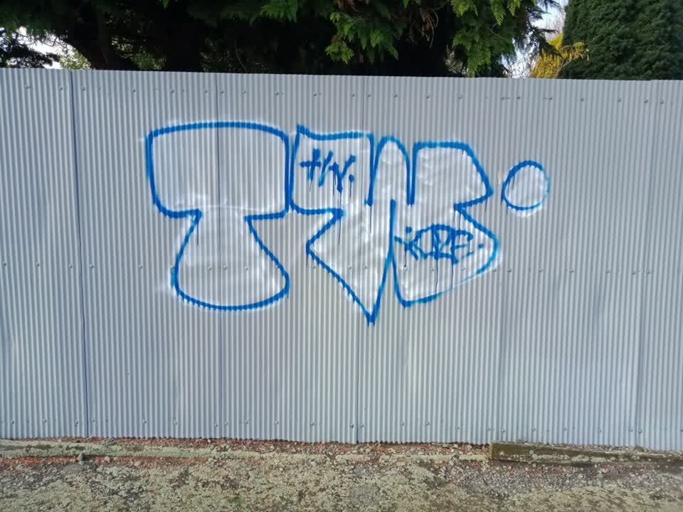The photograph attached to this graffiti report
