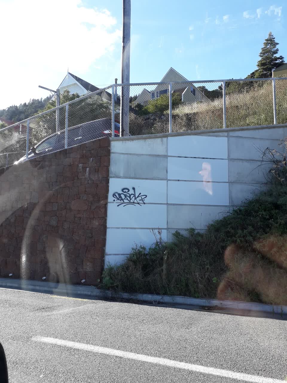 The photograph attached to this graffiti report