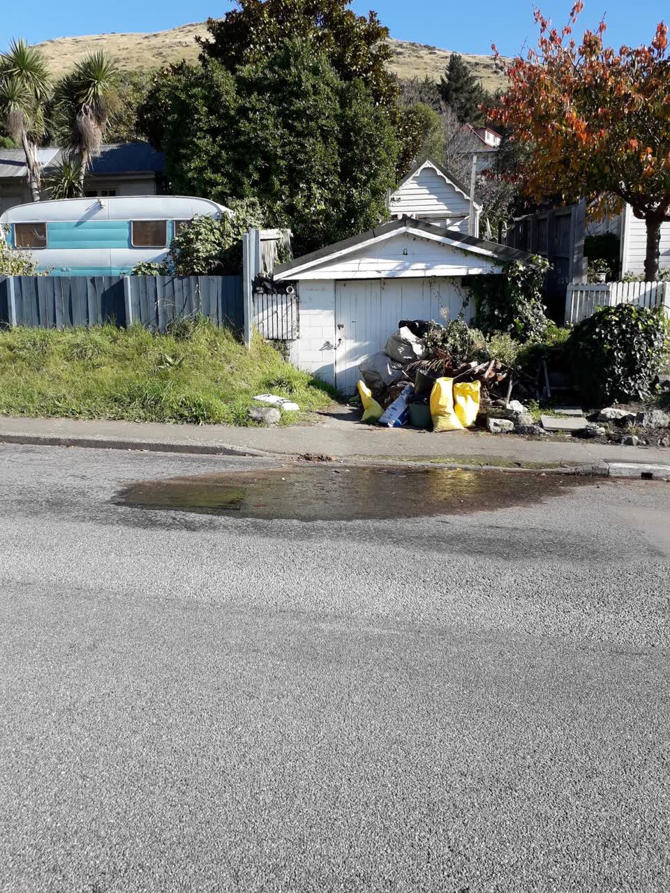 The photograph attached to this water leak report