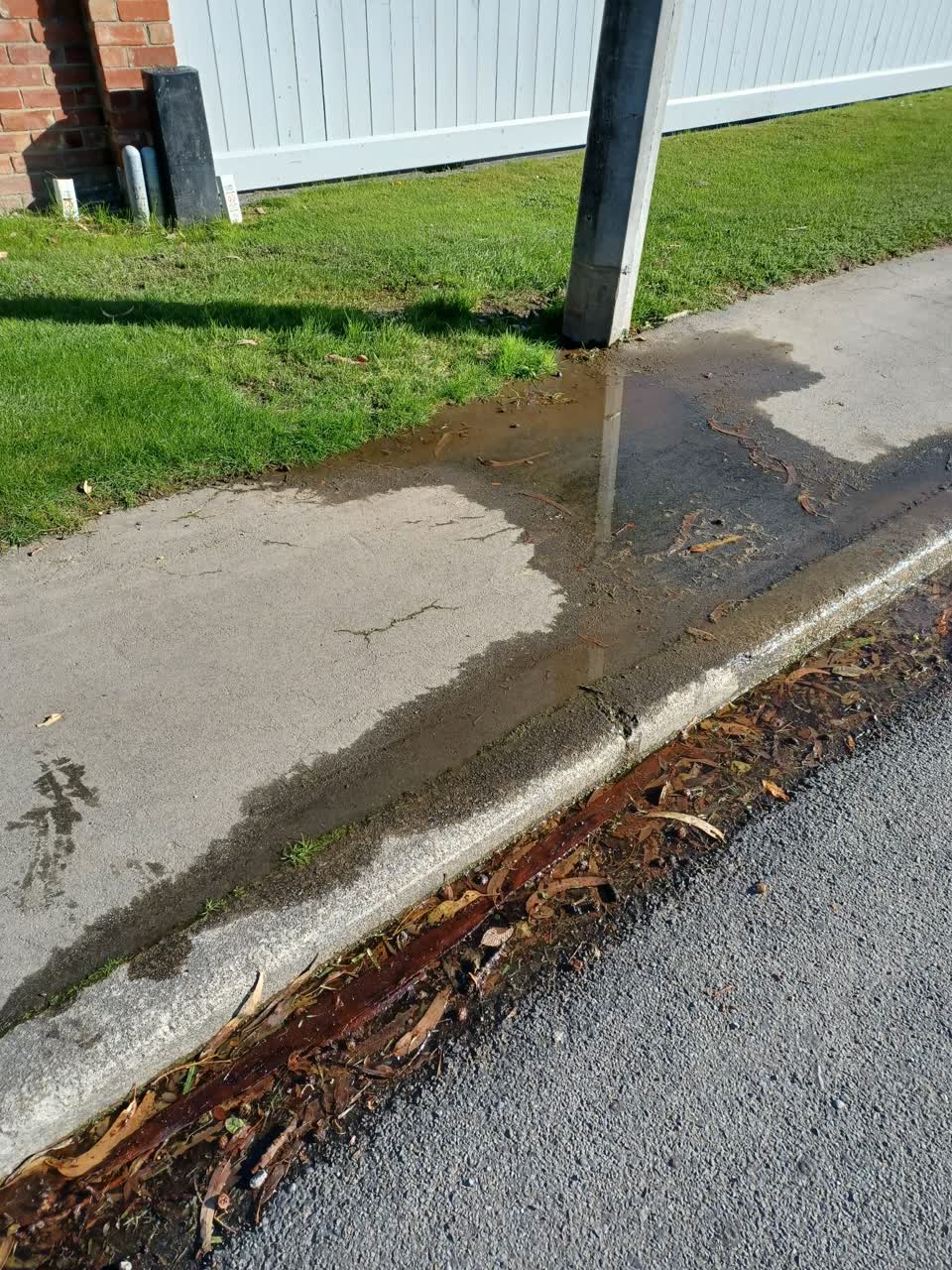 The photograph attached to this water leak report