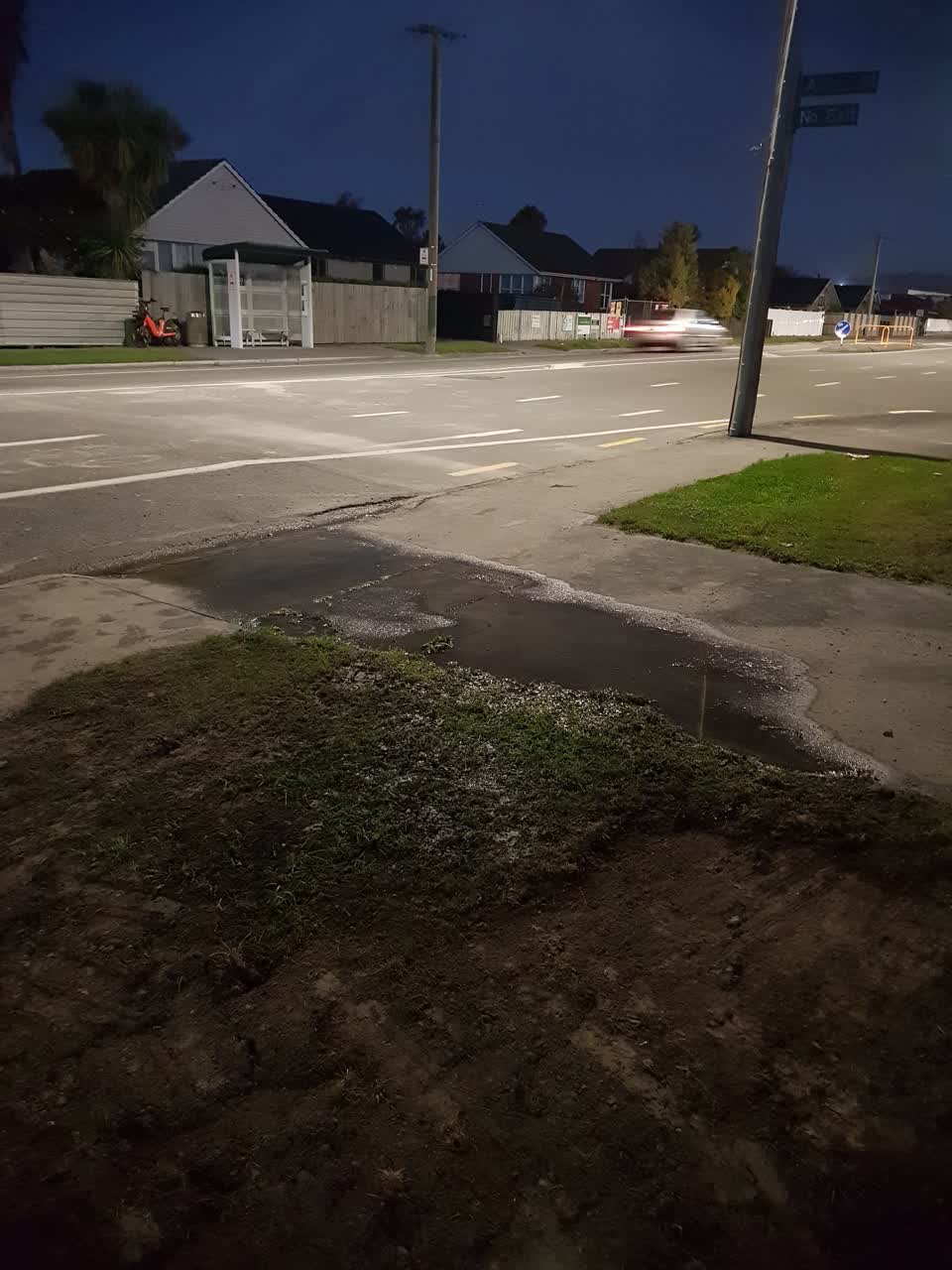 The photograph attached to this water leak report