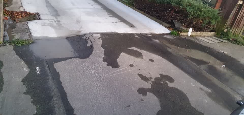 The photograph attached to this water leak report