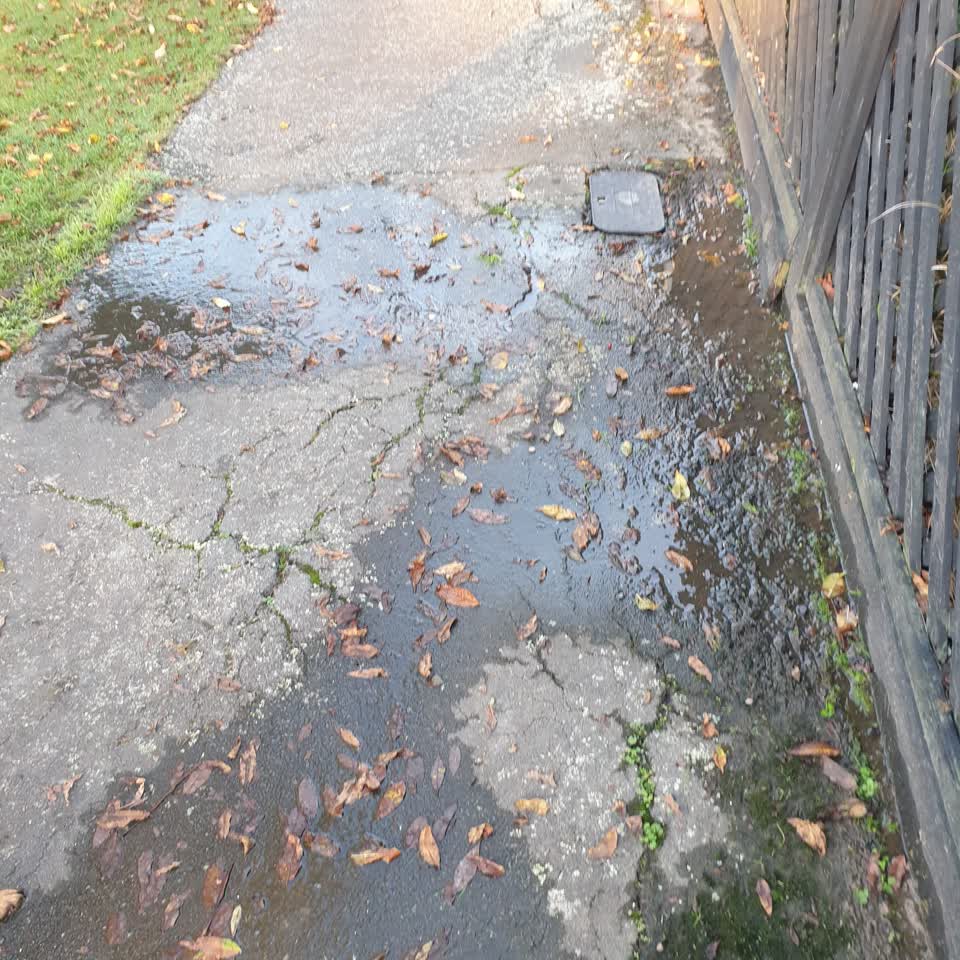 The photograph attached to this water leak report