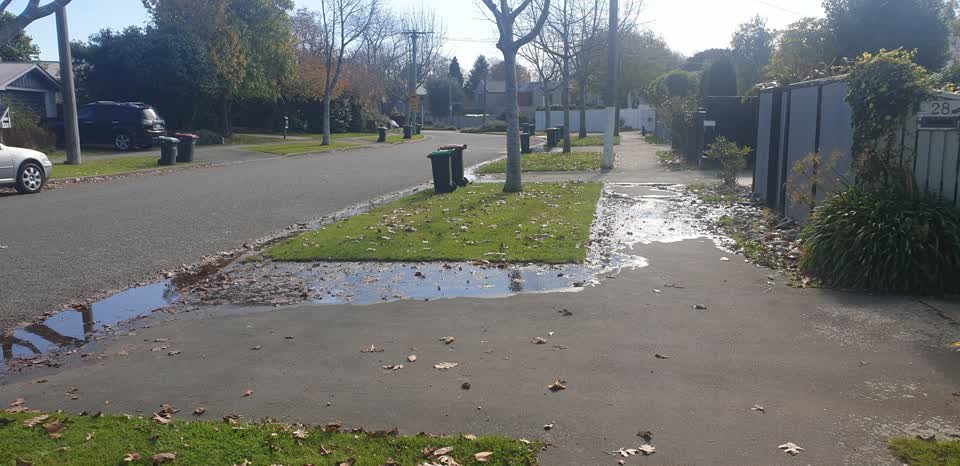 The photograph attached to this water leak report