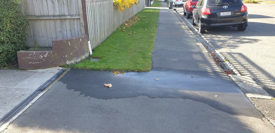 The photograph attached to this water leak report