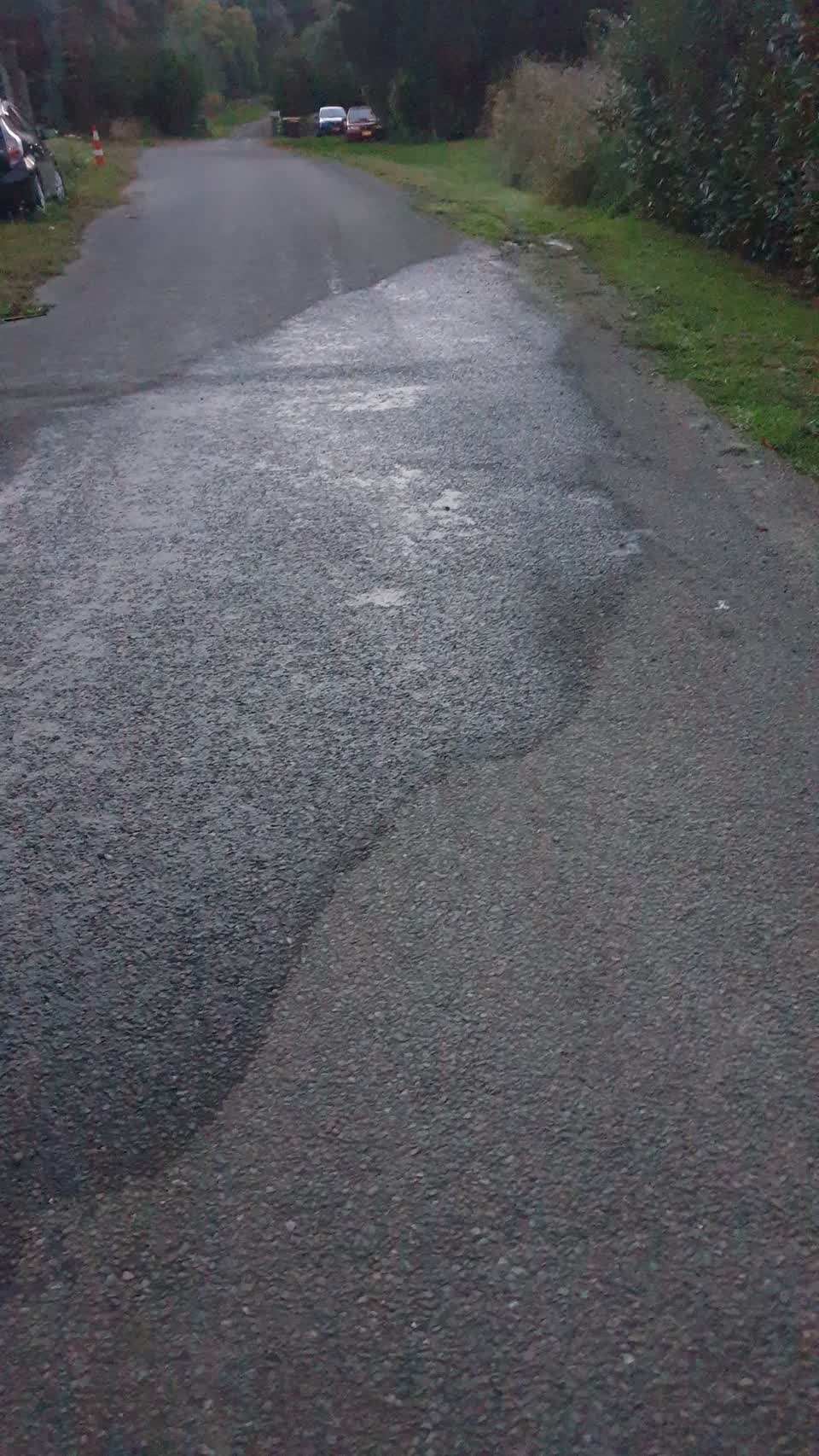 The photograph attached to this water leak report