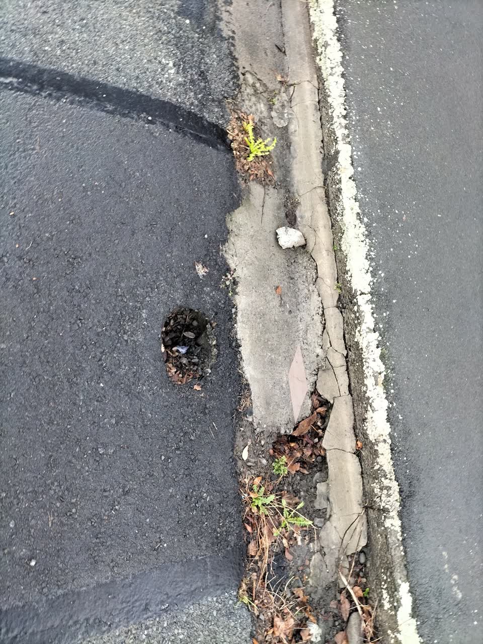 The photograph attached to this roading/streets report