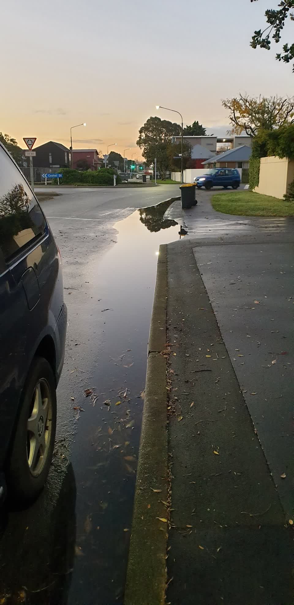 The photograph attached to this flooding report