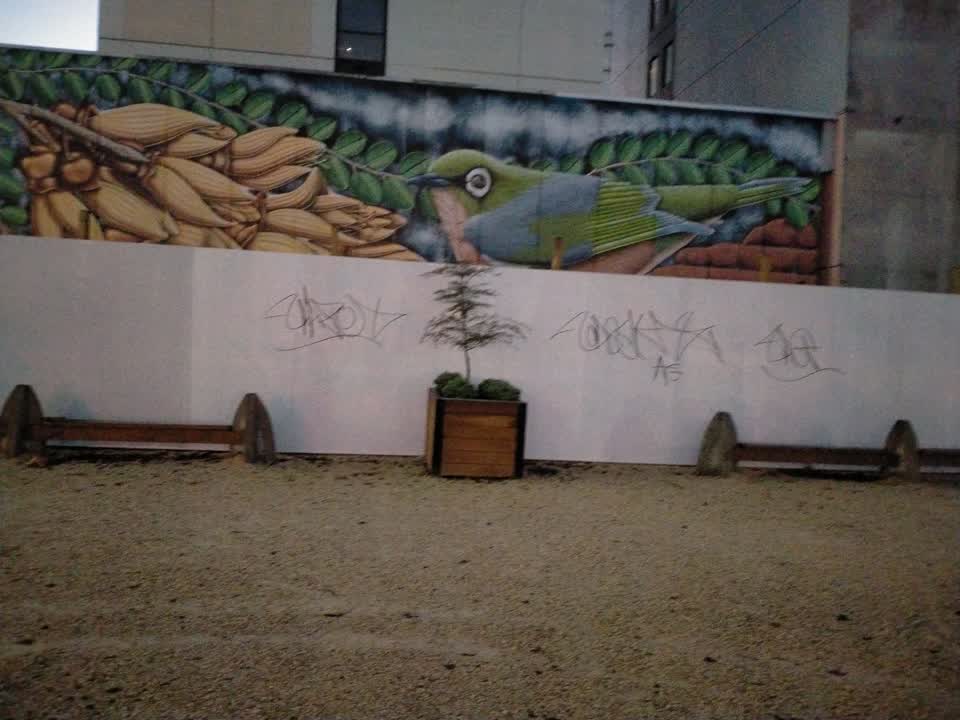 The photograph attached to this graffiti report
