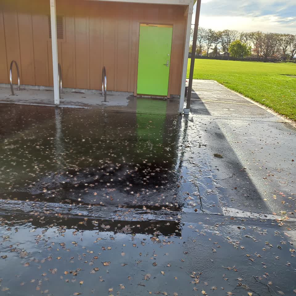 The photograph attached to this water leak report