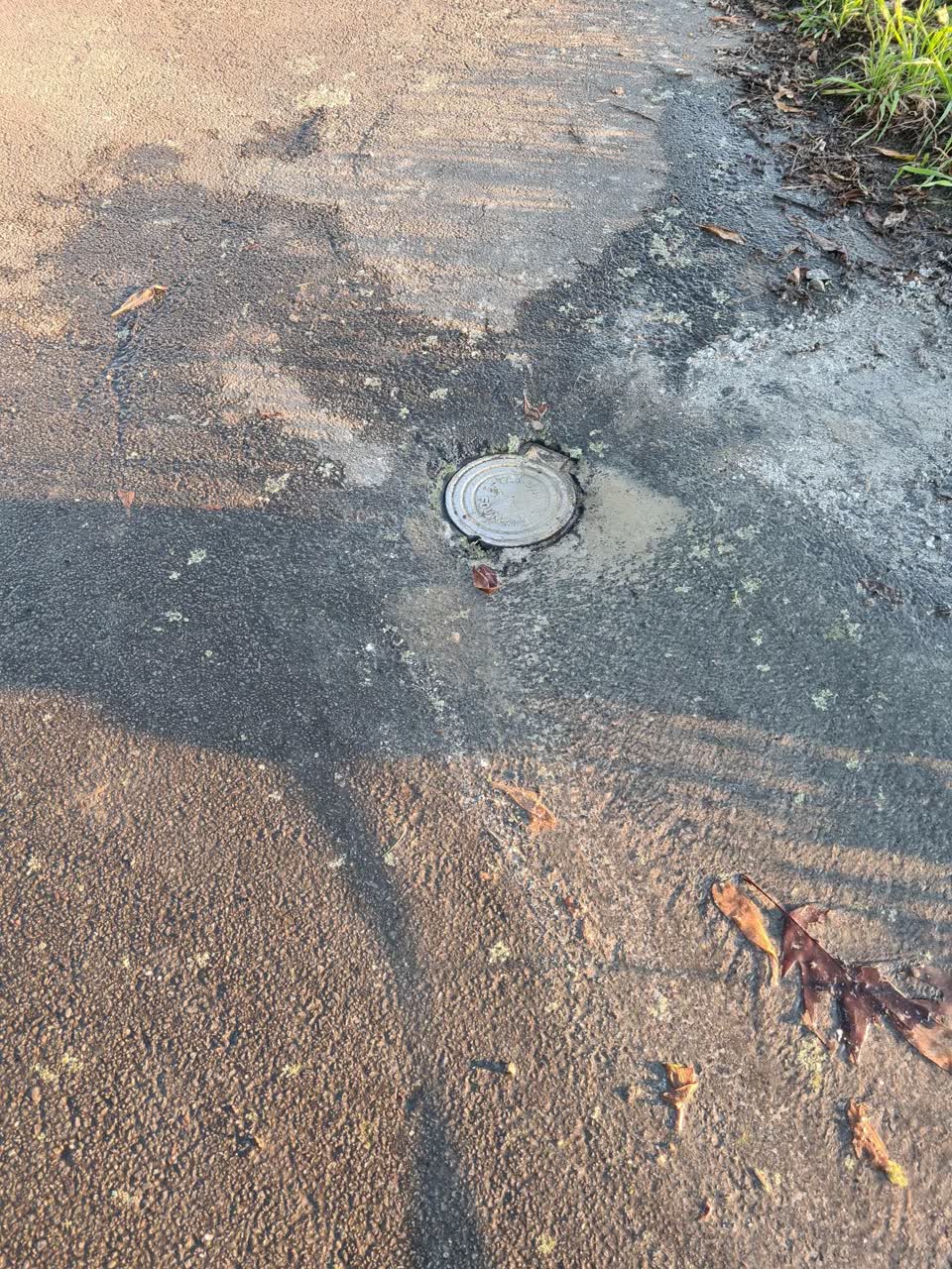 The photograph attached to this water leak report