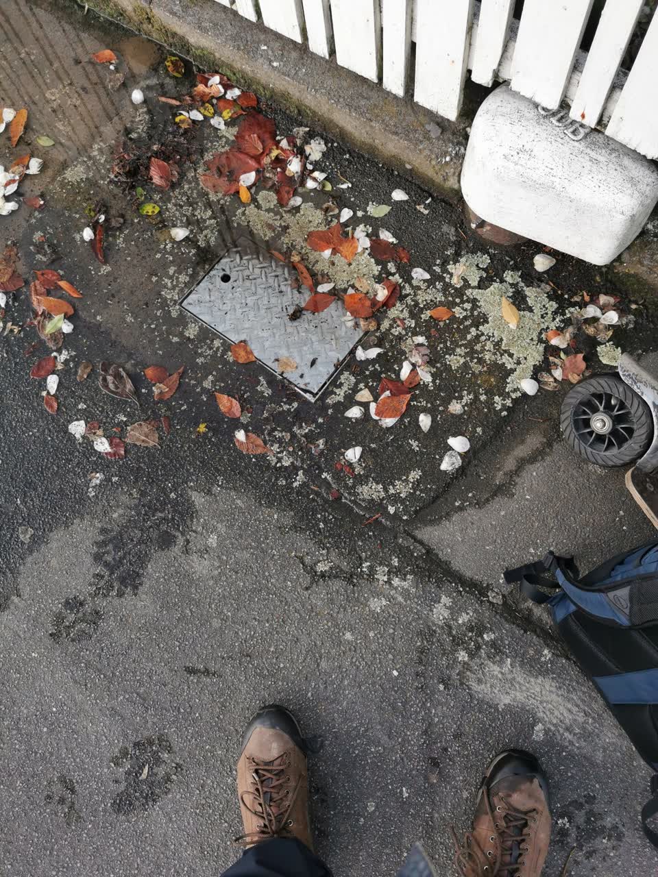 The photograph attached to this water leak report