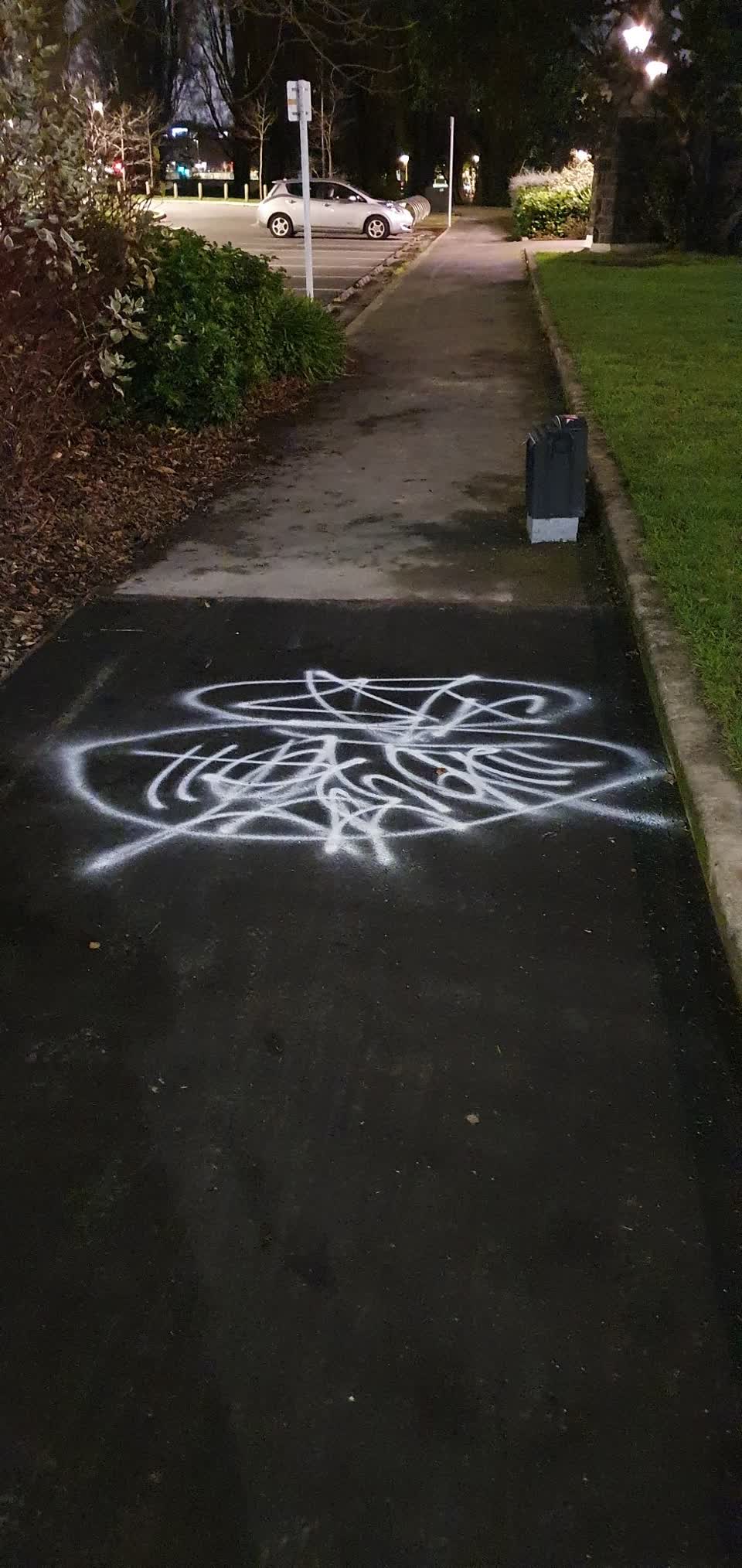 The photograph attached to this graffiti report