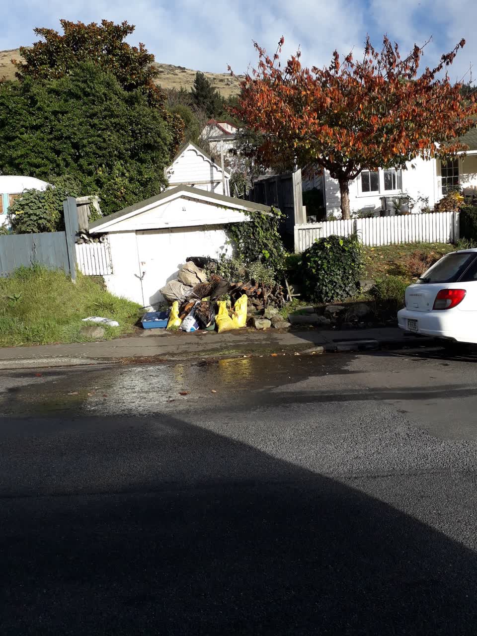 The photograph attached to this water leak report