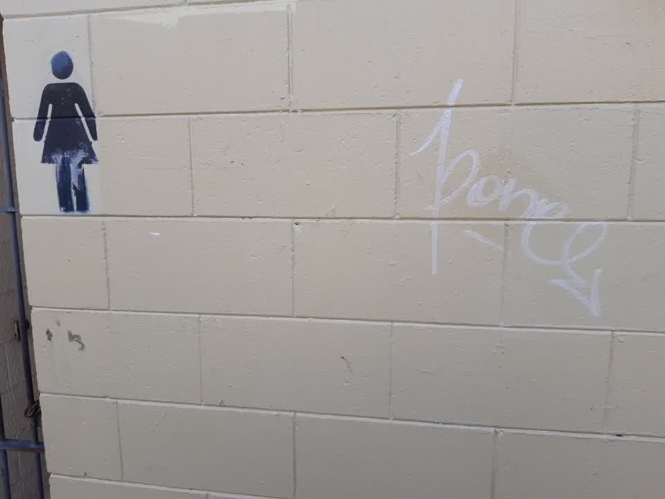 The photograph attached to this graffiti report