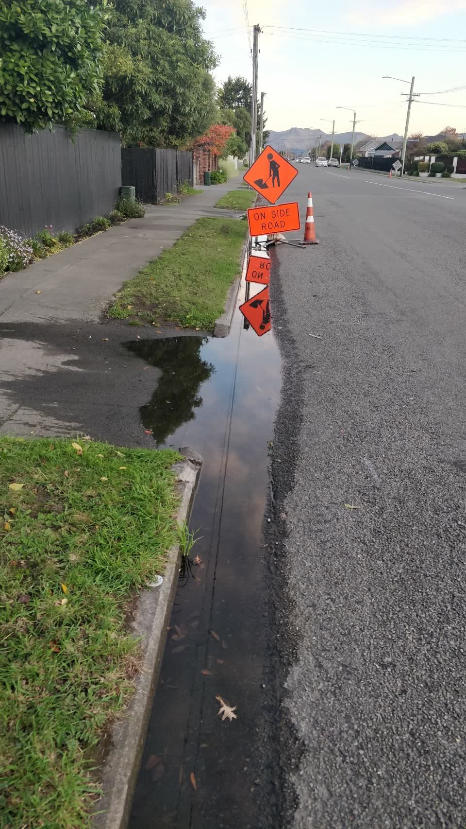 The photograph attached to this flooding report