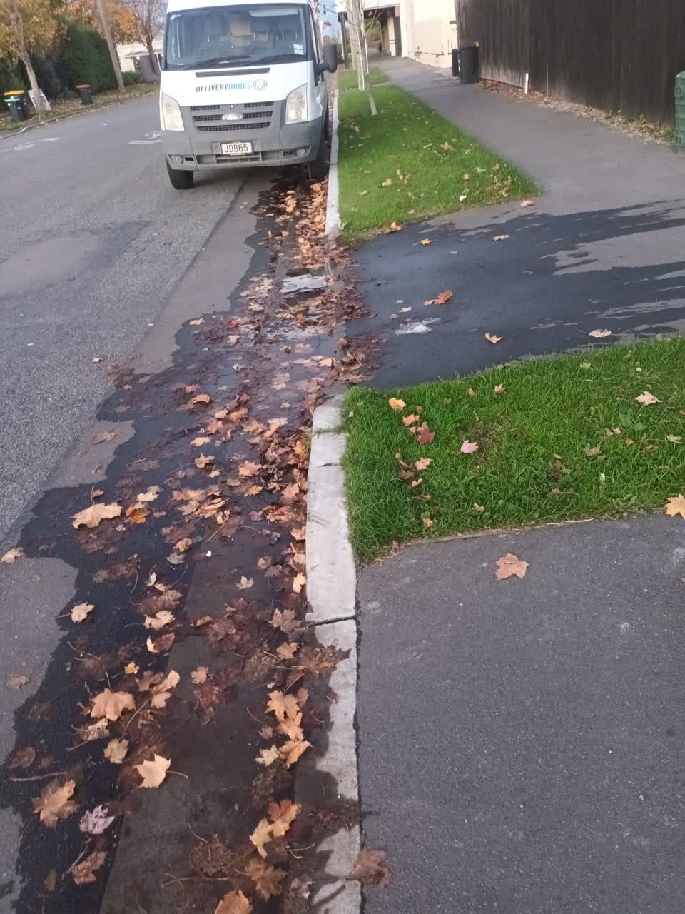The photograph attached to this water leak report