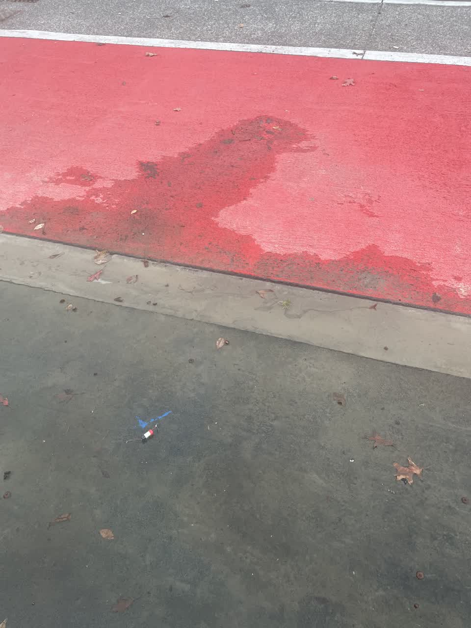 The photograph attached to this water leak report