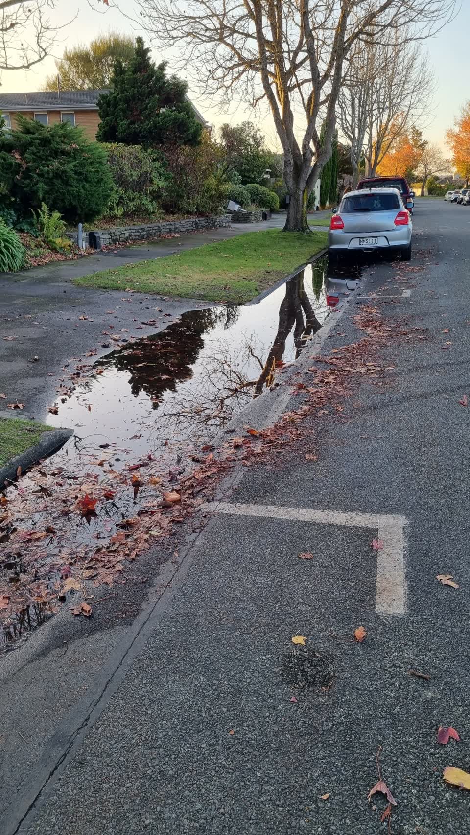 The photograph attached to this flooding report