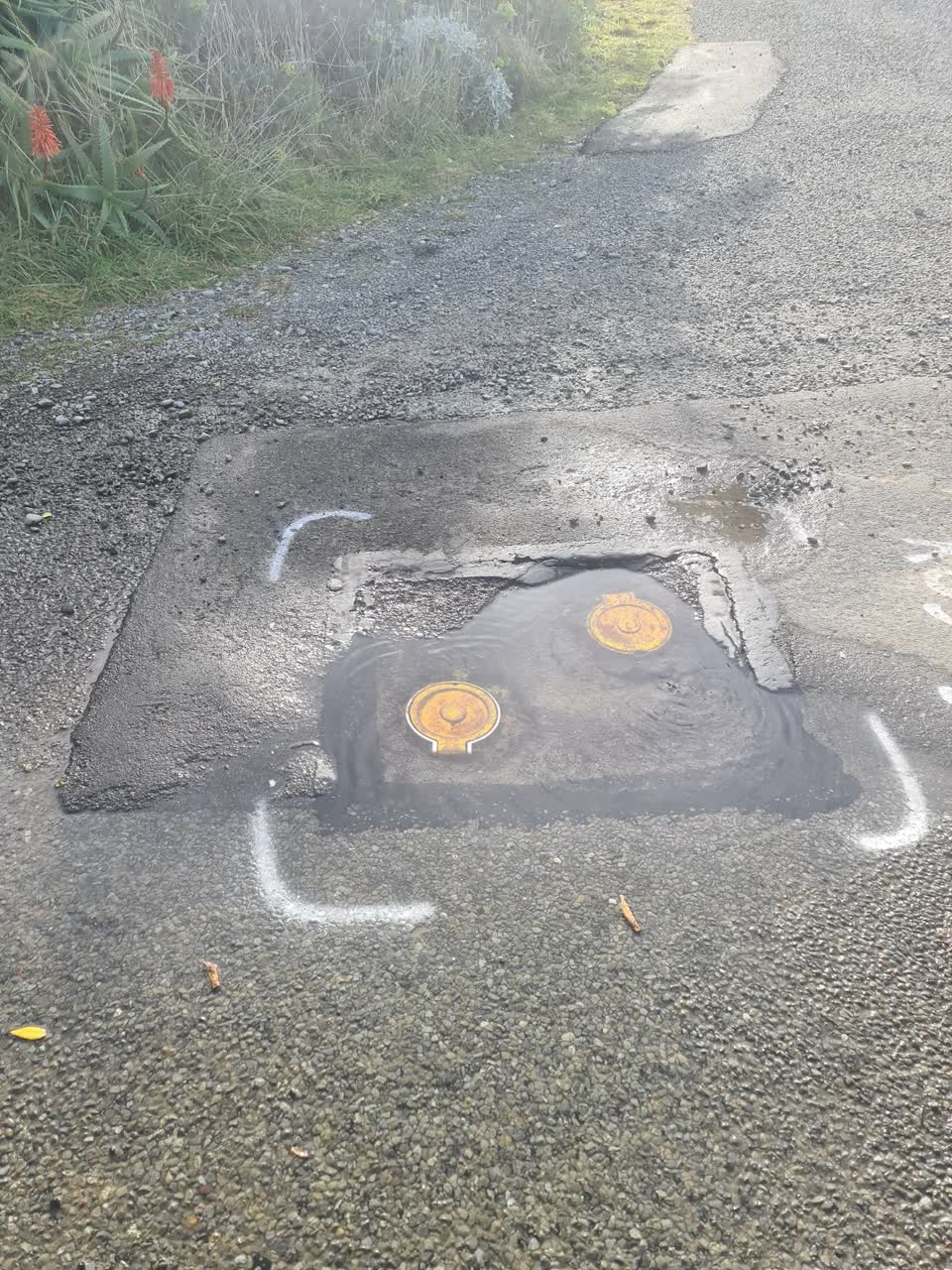 The photograph attached to this water leak report