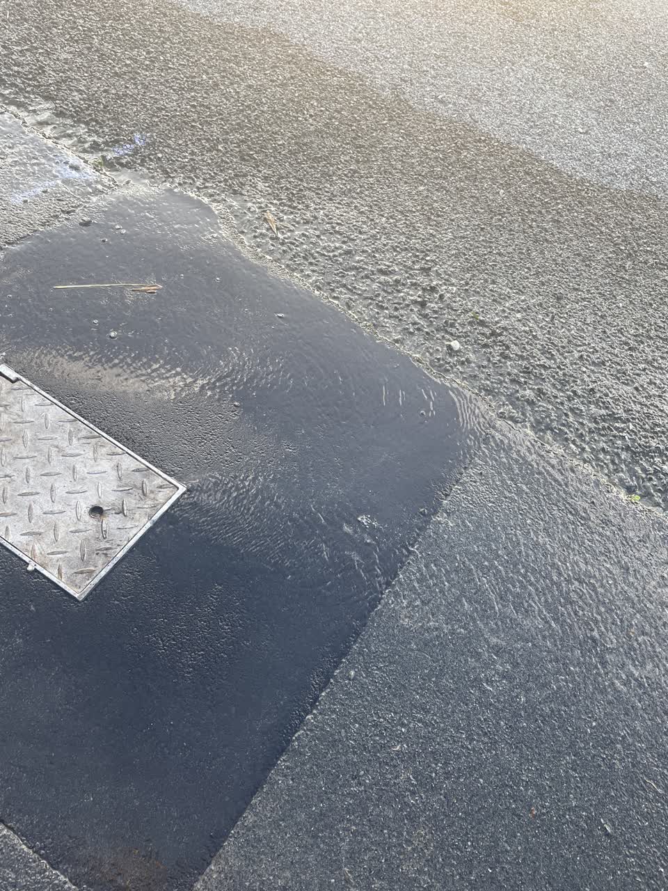 The photograph attached to this water leak report